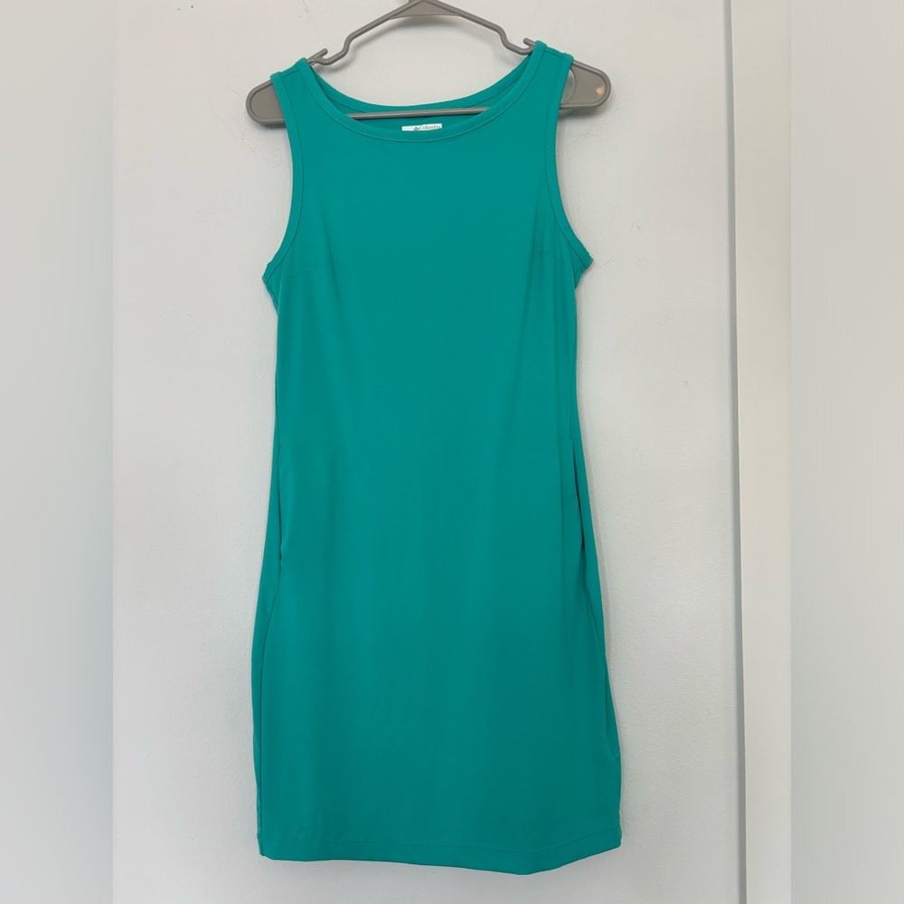 COLUMBIA TEAL TENNIS MIDI ATHLETIC DRESS SZ SMALL